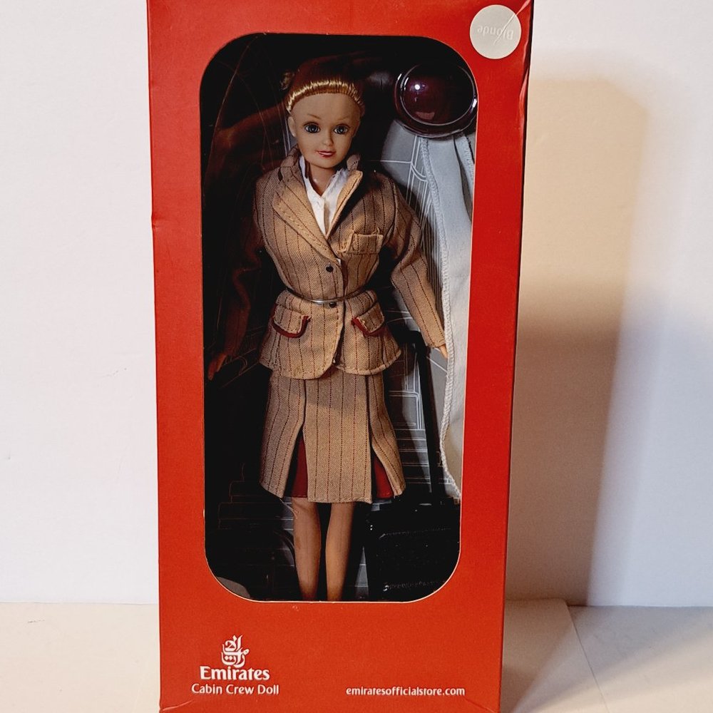 Emirates A380 Airlines Cabin Crew Doll Official Licensed Product 11" Blonde NIB